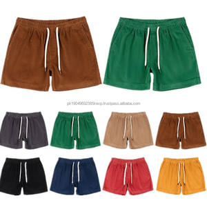 Pana transpirable algodón pesado cordón cintura elástica correr entrenamiento gimnasio pantalones cortos bolsillos verano playa hombres pantalones cortos atléticos - Product Image 1