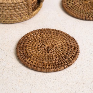 Lightweight Stackable Rattan Coaster Perfect For Easy Storage And Transportation Between Indoor And Outdoor Dining Spaces - Product Image 4