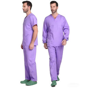 Ensembles de Blouses Médicales Personnalisées Extensibles et Antibactériennes pour Infirmières, Manches Courtes, Unisexe, Vente en Gros - Product Image 3