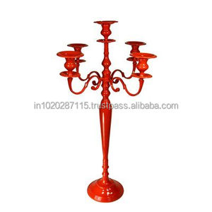 Decorative antique bronze metal candelabra <b>for</b> luxury interior design setup or traditional <b>home</b> altar candle arrangement - Product Image 3
