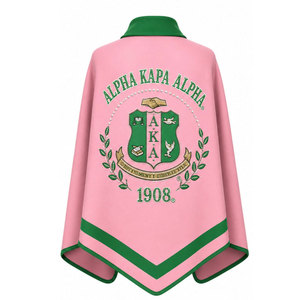 Greek Alpha | Kapa | Alpha AKA Sorority Clothing Elegant 100% Premium Wool <b>Cape</b> Shawl | Open Poncho - Product Image 6