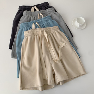 Wholesale Comfortable <b>100</b>% Cotton Custom Loose Blank Unisex T-<b>shirt</b> and Shorts Set - Product Image 6