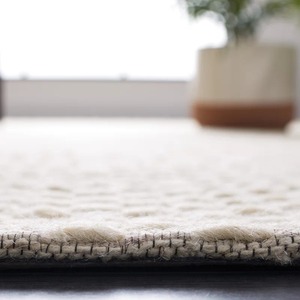 Tapis rectangulaire en coton tissé plat, couleur unie, avec dos antidérapant en caoutchouc, pour la décoration du salon - Product Image 5