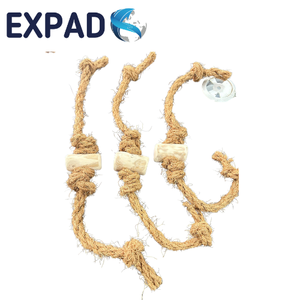 Juguete de madera de coco con cuerda para mascotas, palo de madera natural para masticar y aliviar el aburrimiento - Product Image 1