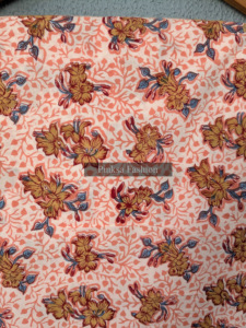 Tela de Algodón 100% Sostenible, Estampada a Mano, Diseño Floral Étnico de Jaipur, Textil de Algodón para Ropa de Mujer y Decoración del Hogar - Product Image 4