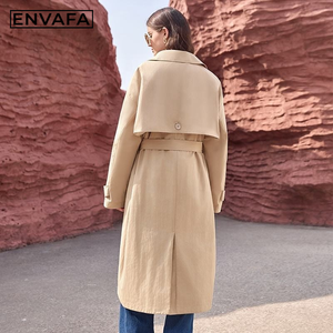 <b>Spring</b> New Trench <b>Coat</b> Fashion Style British Style <b>Women</b> Long Trench <b>Coat</b> - Product Image 2