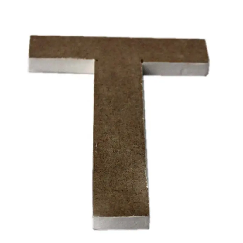 Commercio all'ingrosso alfabeto a forma di T MDF bordo lettera T parete decorativo Design classico personalizzato sfuso fatto a mano