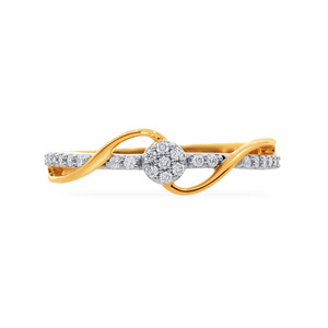 Anillo de Diamantes Love in Bloom, Anillo de Compromiso con Diseño Infinito de Diamantes en Oro Premium para Mujer, Proveedor de Joyería al por Mayor - Product Image 2