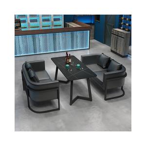 Canapé deux places en tissu, design minimaliste moderne, avec accoudoirs arrondis et structure en métal, pour salon, villa, appartement - Product Image 3