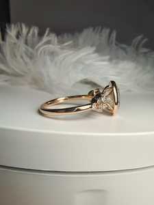 Lab Grown 2.01CT Oval Cut Solitaire Diamond Floral Cluster Ring For Women's 14K Rose Gold Fine Surprise Gift For <b>Girlfriends</b> - Product Image 4