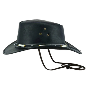 Nouveaux chapeaux de cowboy en cuir véritable pour hommes, style western, personnalisables - Couleurs et logo personnalisés, confortables, légers, utilisables en toutes saisons - Product Image 1