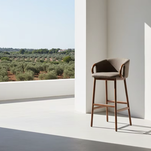 เก้าอี้บาร์ Lunor โครงไม้สักแท้  งานไม้ธรรมชาติ ดีไซน์สไตล์สแกนดิเนเวียนทันสมัย เป็นมิตรกับสิ่งแวดล้อม ทนทาน เหมาะสำหรับเฟอร์นิเจอร์ร้านกาแฟ - Product Image 5