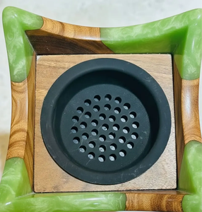 Brûleur d'encens religieux écologique en bois et résine AUREVIA CRAFTS - Crée une fragrance naturelle à la maison - Origine indienne - Product Image 3