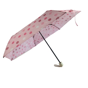 Parapluie en fibre de verre avec sac, 6 baleines, protection UV, pliable en 3, en pongé, double usage pour femmes et cadeaux d'affaires - Product Image 4