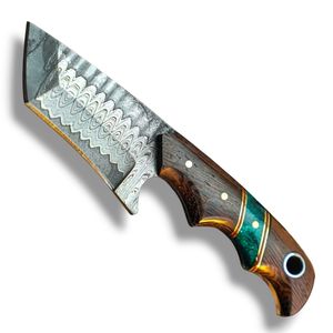 Couteaux Tanto en acier Damas faits à la main, couteaux de chasse et de camping haut de gamme à lame fixe avec une structure de lame robuste et une prise confortable - Product Image 4