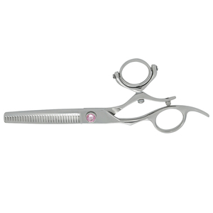 Tijeras de Peluquería de Cobalto con 32 Dientes, Tijeras de Adelgazamiento de Cabello de Acero Inoxidable con Doble Eje Giratorio para Cuidado del Cabello en Salón y Uso Doméstico Manual - Product Image 1
