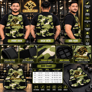 Fabricant pakistanais de gilets d'entraînement personnalisés avec logo, vente en gros OEM, protection de poitrine camouflage, vêtements de sport, équipement d'entraînement d'équipe, équipement de performance - Product Image 4