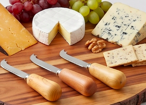 Wood Handle <b>Cheese</b> <b>Knives</b> <b>Set</b> Stainless Steel Blade Durable <b>Cheese</b> Tools For Tabletop Serving Use Events Use And Hotel Use - Product Image 3