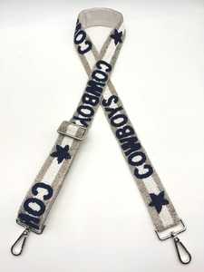 Cowboys Beaded Purse Strap <b>Game</b> Day Bag Strap Cowboys Striped Beaded Adjustable Purse Strap Football Fan Gift Idea Beaded Purse - Product Image 1