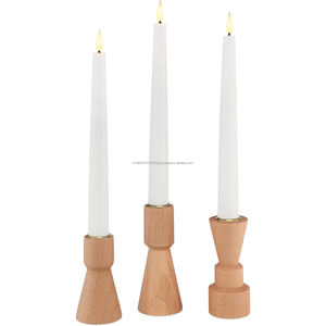 Bougeoir en bois fait main pour la décoration de la maison pour l'approvisionnement indien de table de salon pour la vente de Noël - Product Image 1