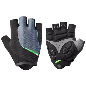 Gants de cyclisme en cuir à demi-doigts, absorbant les chocs, avec sangle de poignet réglable antidérapante pour les sports de plein air - Product Image 1