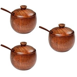 Tarro Redondo de Madera para Especias con Tapa, Calidad de Exportación, Tarro de Almacenamiento de Cocina de Madera Natural, Proveedor Mayorista - Product Image 2