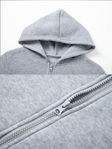 Customized Brand 2pcs Set <b>Boys</b> Outfit Long Sleeve Zip-<b>Up</b> Sweatshirt Joggers Autumn/Winter Solid Color Polyester/Cotton Casual - Product Image 6