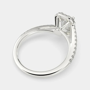 18K White Gold Radiant Cut Lab Grown Diamond Halo Engagement <b>Ring</b> IGI Certified Luxury Bridal Fine Jewelry Wholesale Manufac - Product Image 6