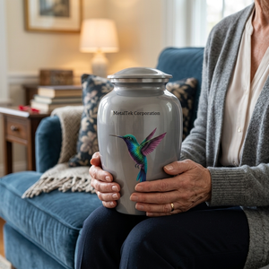 Hummingbird Metal Urn Human <b>Ashes</b> Jars Handcrafted Aluminum Cremation Urns Memorial Vase Funeral <b>Keepsake</b> Supplier Manufacturer - Product Image 3