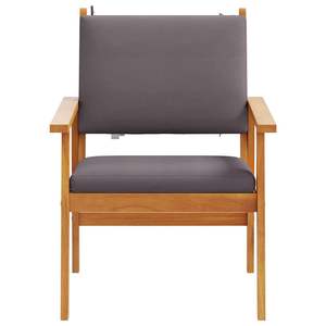 เก้าอี้สวนไม้อะคาเซียสีแอนทราไซต์ 2 ชิ้นพร้อมชุดเบาะ - Product Image 6