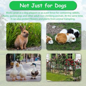 Recinto per Cani Resistente da 40 Pollici con Porte, 24 Pannelli, Recinzione da Esterno Stile Moderno, Gabbia Solida per Animali Domestici con Motivo Animale per Gatti - Product Image 6