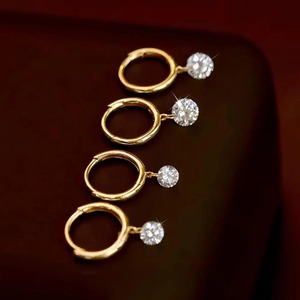 Pendientes de Aro con Diamantes de Moissanita, Plata de Ley 925, Pendientes Personalizados con Diamantes de Moissanita, Hermoso Regalo de Boda - Product Image 2