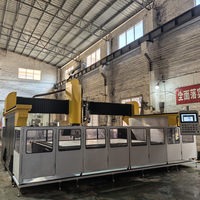 Machine de découpe multifonctionnelle à jet de pierre et de porcelaine à moteur CNC 5 axes PLC haute puissance