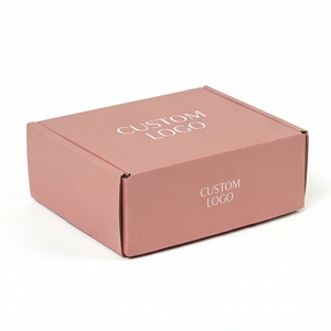 กล่องกระดาษลูกฟูกสีชมพูทรงสี่เหลี่ยมแบบประกอบเองได้ - Product Image 2