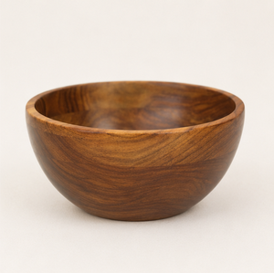 Tazón de Madera Artesanal Ecológico para Servir Ensaladas y Frutas, para Cocina Moderna, con Acabado Natural Pulido, Vajilla para el Hogar - Product Image 1