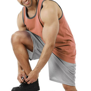 Camisetas de Tirantes Personalizadas con Logotipo, de Algodón Tejido, para Hombre, para Gimnasio, Running, Transpirables, con Cuello Redondo, para Fisicoculturismo y Fitness - Product Image 5