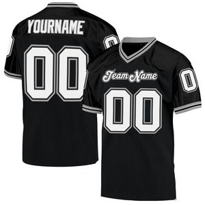 เสื้อฟุตบอลสไตล์วินเทจสีดำขาวเทาขายส่ง ชุดทีมแบบกำหนดเอง - Product Image 3