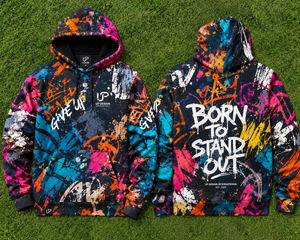 เสื้อฮู้ดพิมพ์ลายกราฟฟิตีแบบยูนิเซ็กซ์ทรงโอเวอร์ไซส์ สไตล์สตรีทแวร์ สีสันสดใส ผ้าหนา สำหรับผู้ชายและผู้หญิง - Product Image 6