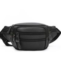 Tas Dada Olahraga Unisex ODM Baru dengan Fitur Anti Maling USB, Tali Selempang Satu Sisi, Tas Selempang Kulit, Penutup Ritsleting, Tas Dada Pria
