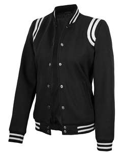 Chaqueta Varsity con Logotipo Frontal para Mujer, 3 Colores Disponibles, Ropa de Moda para Exteriores, Todas las Edades, MOQ Bajo, Mejor Precio de Venta - Product Image 3