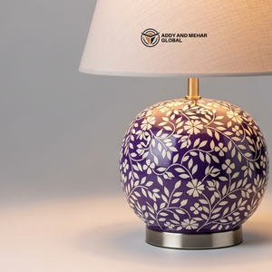 Modern Bone Inlay Table Lantern Aesthetic Floral Inlay <b>Ginger</b> <b>Jar</b> Light High-End Handicraft Decorative Accent Lamp with Custom - Product Image 5