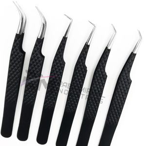 Pinzas para Extensión de Pestañas RMI Super Product Black, de Acero Inoxidable Puntiagudo, Alta Calidad, Gran Volumen de Ventas - Product Image 1