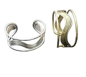 Bracelets de mode indiens en argent et laiton antiques faits à la main bijoux fantaisie bohème artisanat de India-BL-110324O - Product Image 1