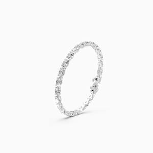 Bracelet ovale Infinity Shine avec diamants de laboratoire de 13,61 carats en or jaune 9 carats, or blanc, or rose - Product Image 1