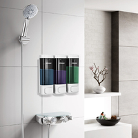 Distributeur de savon liquide mural triple CDWK au design moderne 320ML pour salles de bain et hôtels