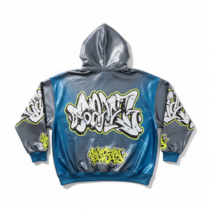 Fashion Brand Street Horn Hats Hip-hop Fun Printed Sweatshirts Casual <b>Men's</b> and Women's Graffiti Print Hooded Tops Hoodies - Product Image 3