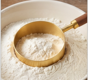 Ensemble de cuillères à mesurer en laiton doré de qualité supérieure avec manches en bois pour la cuisine, la pâtisserie et les essentiels culinaires - Product Image 4
