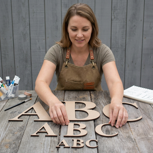 Letras del Alfabeto Decorativas de MDF Pulido Ecológico Personalizadas para Manualidades Creativas, Letras Iniciales de Lujo Antiguas para Arte Mural Premium - Product Image 1