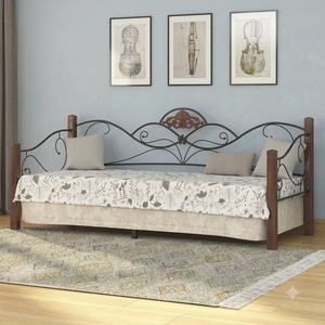 Traditional Wrought Iron 3-<b>Seater</b> <b>Sofa</b> Set Durable <b>Outdoor</b> Furniture Waterproof Garden Couch - Product Image 3