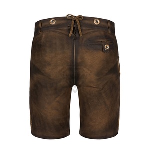 Pantalones Cortos de Hombre de Diseño Moderno, Estilo Bávaro Tradicional, de Cuero de Ante Ecológico, con Bordado, Lederhosen - Product Image 3